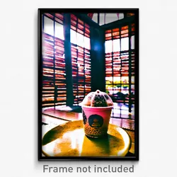 Pixel Art Poster - Ancient Bubble Tea (8 Bit Psychedelic Video Game Print)