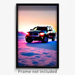 Pixel Art Poster - Well Made Tundra (8 Bit Psychedelic Trippy Video Game Print)