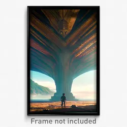 Pixel Art Poster - Colossal Vista (8 Bit Psychedelic Trippy Video Game Print)