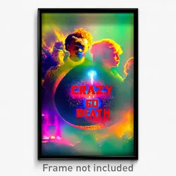Pixel Art Poster - Crazy Ego Death (8 Bit Psychedelic Trippy Video Game Print)