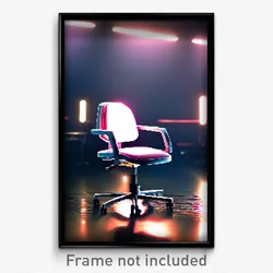 Pixel Art Poster - Advanced Chair (8 Bit Psychedelic Trippy Video Game Print)