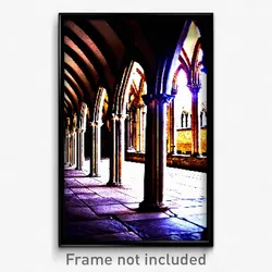 Pixel Art Poster - Uneven Cloister (8 Bit Psychedelic Trippy Video Game Print)