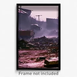 Pixel Art Poster - Dreary Dump (8 Bit Psychedelic Trippy Weird Video Game Print)