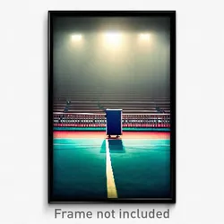 Pixel Art Poster - Conventional Court (8 Bit Psychedelic Video Game Print)