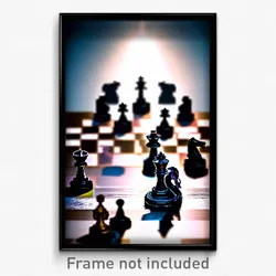 Pixel Art Poster - Gregarious Chess Piece (8 Bit Psychedelic Video Game Print)