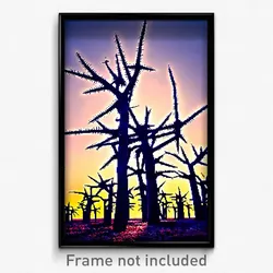 Pixel Art Poster - Thorny Boneyard (8 Bit Psychedelic Trippy Video Game Print)