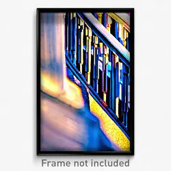 Pixel Art Poster - Frozen Balustrade (8 Bit Psychedelic Trippy Video Game Print)