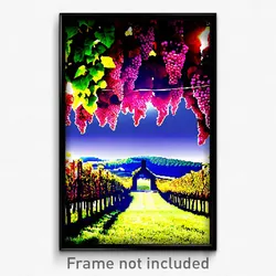 Pixel Art Poster - Original Vineyard (8 Bit Psychedelic Trippy Video Game Print)