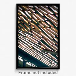 Pixel Art Poster - Warped Roof (8 Bit Psychedelic Trippy Weird Video Game Print)