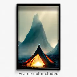 Pixel Art Poster - Haunting Bivouac (8 Bit Psychedelic Trippy Video Game Print)