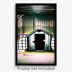 Pixel Art Poster - Worn Kennel (8 Bit Psychedelic Trippy Weird Video Game Print)
