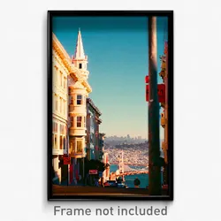 Pixel Art Poster - Elderly San Francisco (8 Bit Psychedelic Video Game Print)