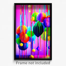 Pixel Art Poster - Homely New Year Day (8 Bit Psychedelic Video Game Print)