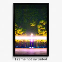 Pixel Art Poster - Dense Wall (8 Bit Psychedelic Trippy Weird Video Game Print)