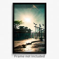 Pixel Art Poster - Dirty Zoo (8 Bit Psychedelic Trippy Weird Video Game Print)