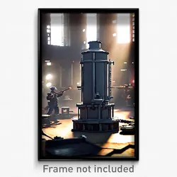 Pixel Art Poster - Accomplished Foundry (8 Bit Psychedelic Video Game Print)