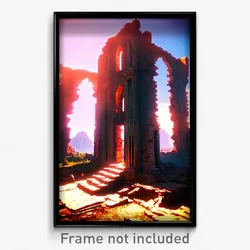 Pixel Art Poster - Flawless Ruin (8 Bit Psychedelic Trippy Video Game Print)