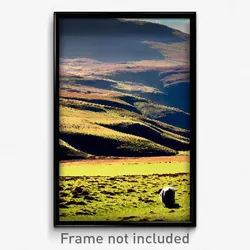 Pixel Art Poster - Imperfect Highland (8 Bit Psychedelic Video Game Print)