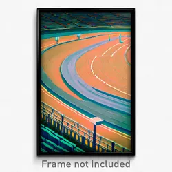 Pixel Art Poster - Plastic Racetrack (8 Bit Psychedelic Trippy Video Game Print)