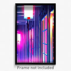 Pixel Art Poster - Silent Anime Architecture (8 Bit Video Game Print)