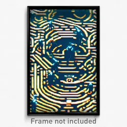 Pixel Art Poster - Wild Maze (8 Bit Psychedelic Trippy Weird Video Game Print)