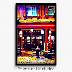 Pixel Art Poster - Spectacular Pub (8 Bit Psychedelic Trippy Video Game Print)