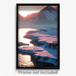 Pixel Art Poster - Arctic Land (8 Bit Psychedelic Trippy Weird Video Game Print)