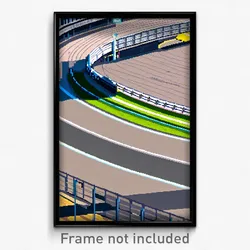 Pixel Art Poster - Silver Racetrack (8 Bit Psychedelic Trippy Video Game Print)