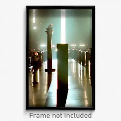 Pixel Art Poster - Interesting Post (8 Bit Psychedelic Trippy Video Game Print)