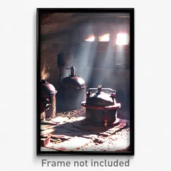 Pixel Art Poster - Ancient Boiler Room (8 Bit Psychedelic Video Game Print)