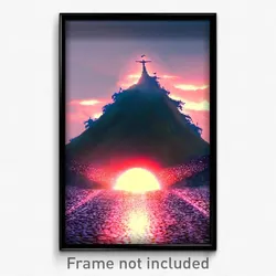 Pixel Art Poster - Heavenly Motte (8 Bit Psychedelic Trippy Video Game Print)