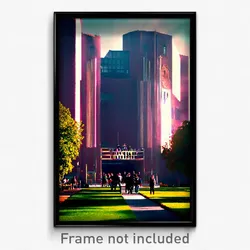Pixel Art Poster - Unknown University (8 Bit Psychedelic Video Game Print)