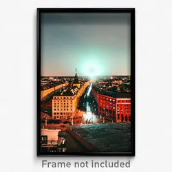 Pixel Art Poster - Frightening Swedish City (8 Bit Psychedelic Video Game Print)