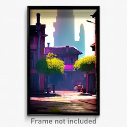 Pixel Art Poster - Unkempt Mews (8 Bit Psychedelic Trippy Video Game Print)