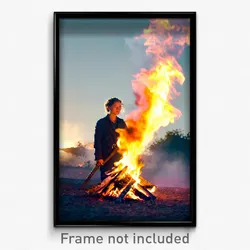 Pixel Art Poster - Unnatural Fire (8 Bit Psychedelic Trippy Video Game Print)