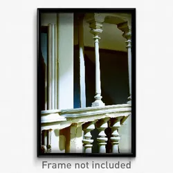 Pixel Art Poster - Damaged Balustrade (8 Bit Psychedelic Video Game Print)