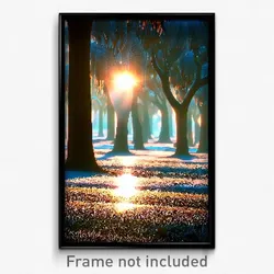Pixel Art Poster - Frosty Savannah (8 Bit Psychedelic Trippy Video Game Print)