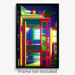 Pixel Art Poster - Bountiful Hutch (8 Bit Psychedelic Trippy Video Game Print)