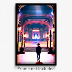 Pixel Art Poster - Gracious Landmark (8 Bit Psychedelic Trippy Video Game Print)
