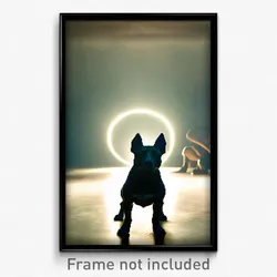 Pixel Art Poster - Gargantuan Dog (8 Bit Psychedelic Trippy Video Game Print)