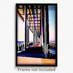 Pixel Art Poster - Original Pier (8 Bit Psychedelic Trippy Video Game Print)