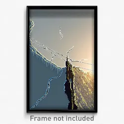 Pixel Art Poster - Drab Crack (8 Bit Psychedelic Trippy Weird Video Game Print)