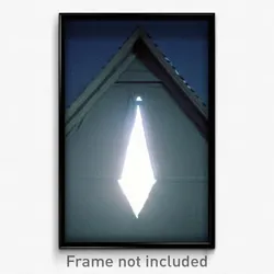 Pixel Art Poster - Haunting Gable (8 Bit Psychedelic Trippy Video Game Print)