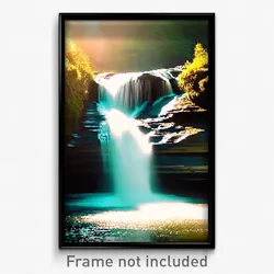 Pixel Art Poster - Rubbery Falls (8 Bit Psychedelic Trippy Video Game Print)