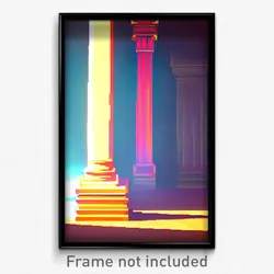Pixel Art Poster - Noted Pillar (8 Bit Psychedelic Trippy Video Game Print)