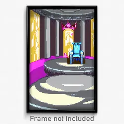 Pixel Art Poster - Squiggly Throne Room (8 Bit Psychedelic Video Game Print)