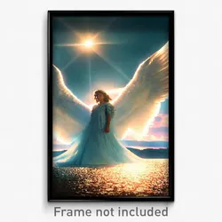 Pixel Art Poster - Angelic Dike (8 Bit Psychedelic Trippy Video Game Print)