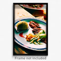 Pixel Art Poster - Deadly Mexican Plate (8 Bit Psychedelic Video Game Print)