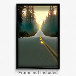 Pixel Art Poster - Strange Road (8 Bit Psychedelic Trippy Video Game Print)
