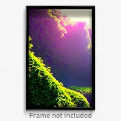Pixel Art Poster - Dense Dell (8 Bit Psychedelic Trippy Weird Video Game Print)